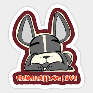 Sleepy Frenchie Sticker